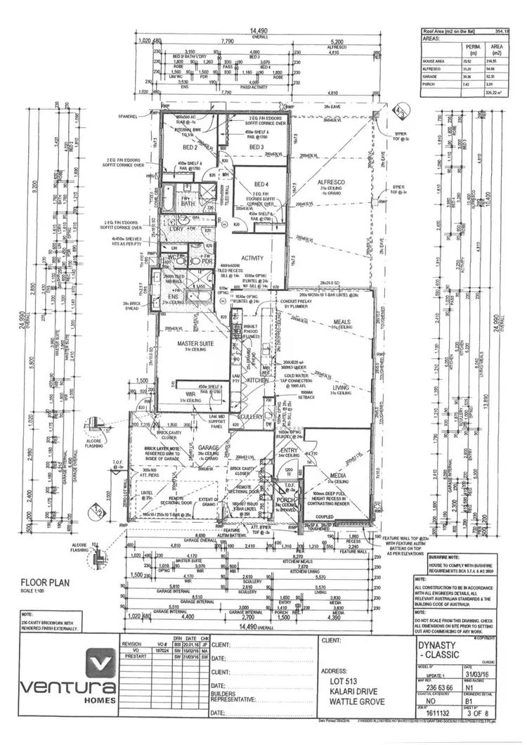 Floorplan of Homely house listing, 8 Kalari Drive, Wattle Grove WA 6107