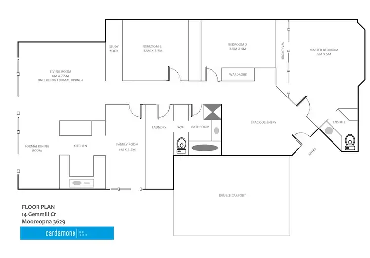 Floorplan of Homely house listing, 14 Gemmill Crescent, Mooroopna VIC 3629