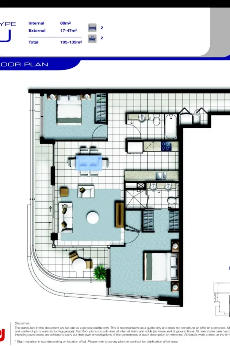 Floorplan of Homely apartment listing, 507/20 labrador Street, Labrador QLD 4215