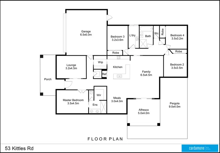 Floorplan of Homely house listing, 53 Kittles Road, Shepparton VIC 3630