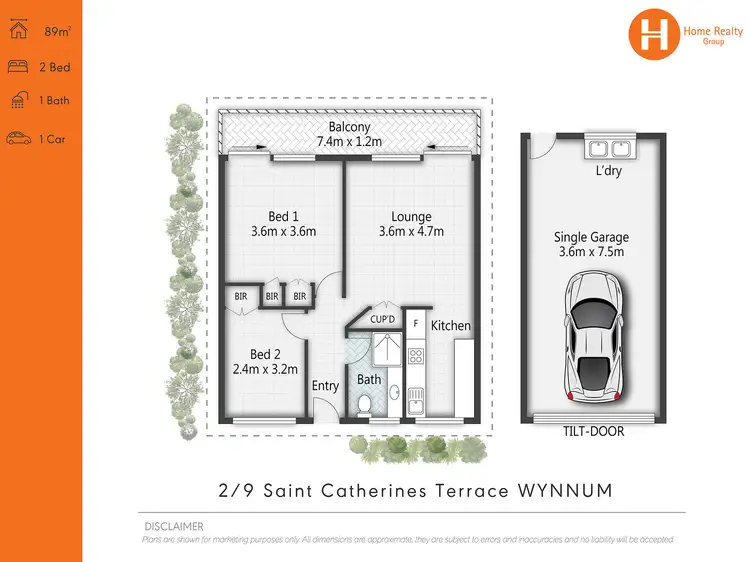 Floorplan of Homely unit listing, 2/9 Saint Catherines Terrace, Wynnum QLD 4178