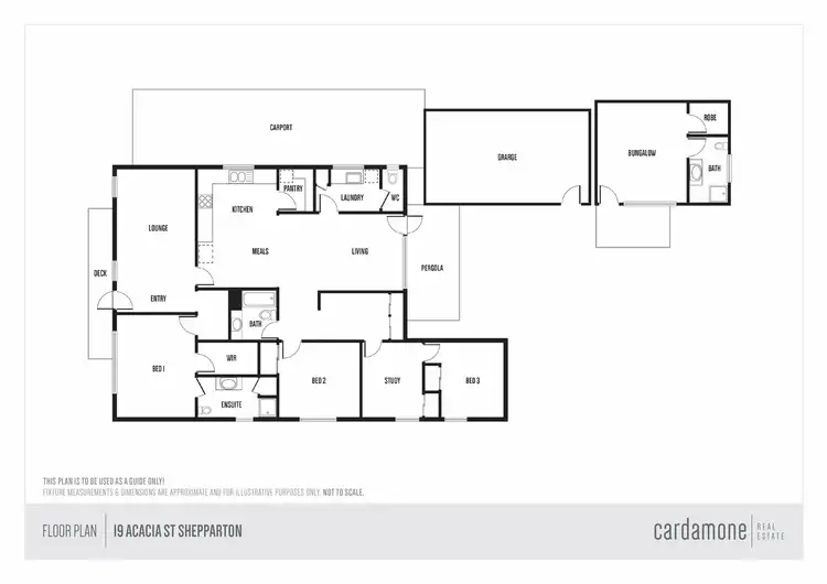Floorplan of Homely house listing, 19 Acacia Street, Shepparton VIC 3630