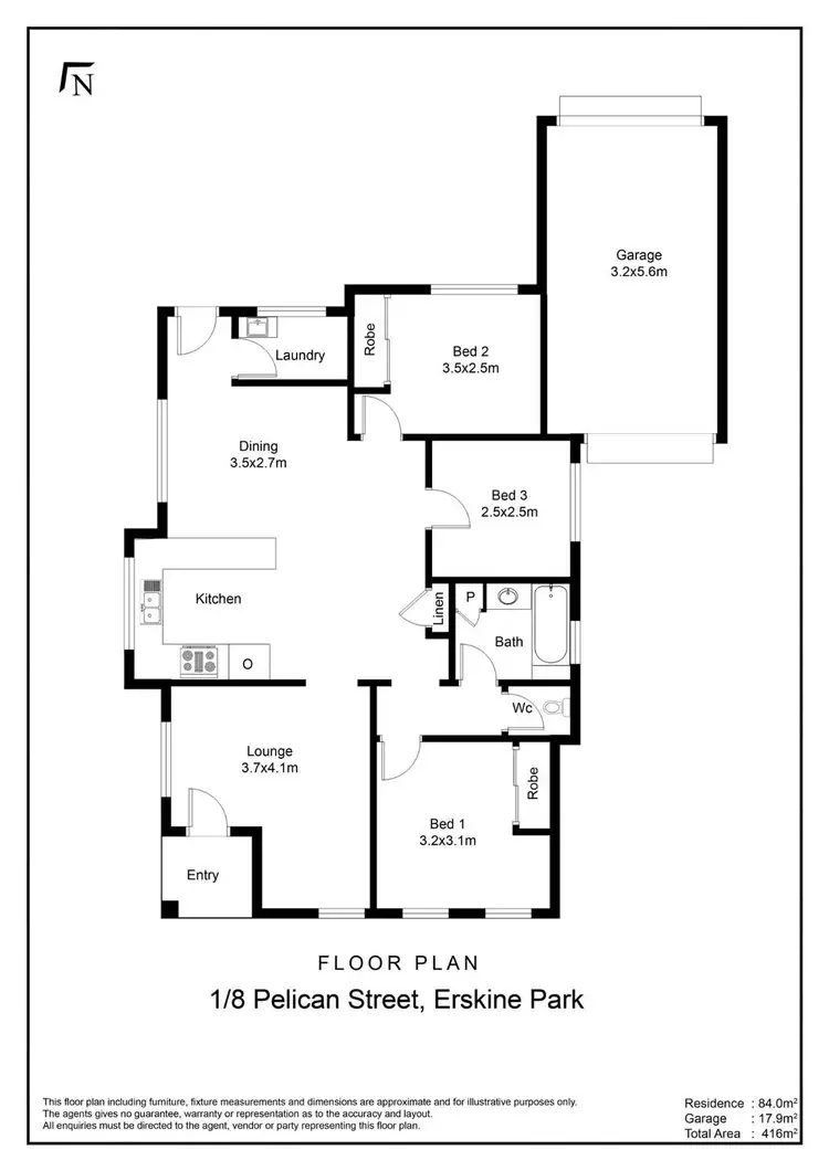 Floorplan of Homely house listing, 1/8 Pelican Street, Erskine Park NSW 2759