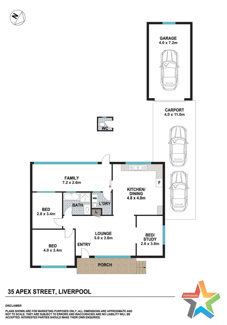 Floorplan of Homely house listing, 35 Apex Street, Liverpool NSW 2170