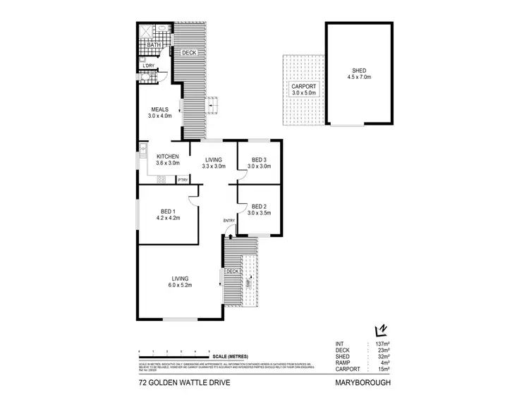 Floorplan of Homely house listing, 72 Golden Wattle Drive, Maryborough VIC 3465