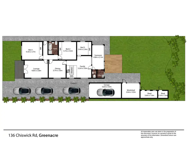 Floorplan of Homely house listing, 136 Chiswick Road, Greenacre NSW 2190