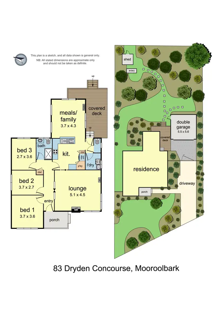Floorplan of Homely house listing, 83 Dryden Concourse, Mooroolbark VIC 3138