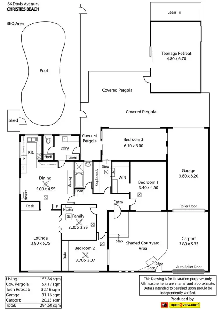 Floorplan of Homely house listing, 66 Davis Avenue, Christies Beach SA 5165