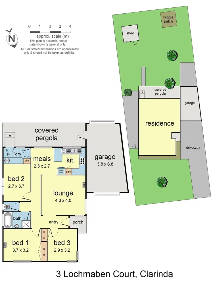 Floorplan of Homely house listing, 3 Lochmaben Court, Clarinda VIC 3169