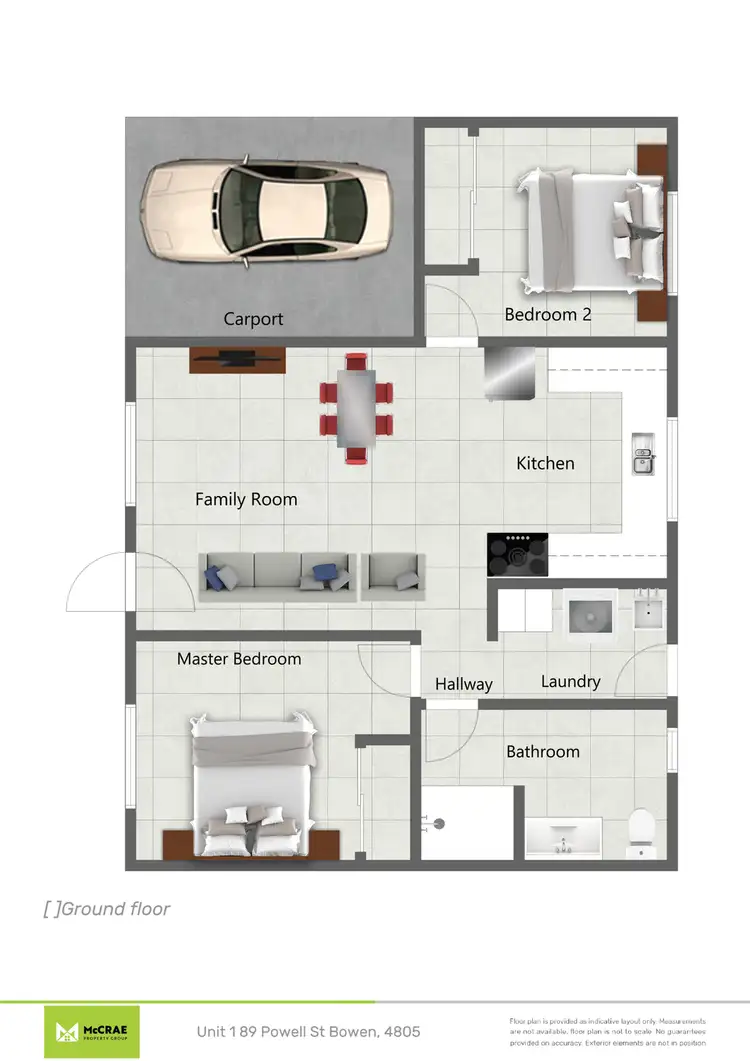 Floorplan of Homely unit listing, 1/89 Powell Street, Bowen QLD 4805