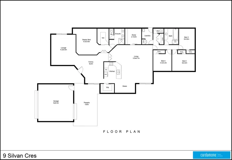 Floorplan of Homely house listing, 9 Silvan Crescent, Kialla VIC 3631