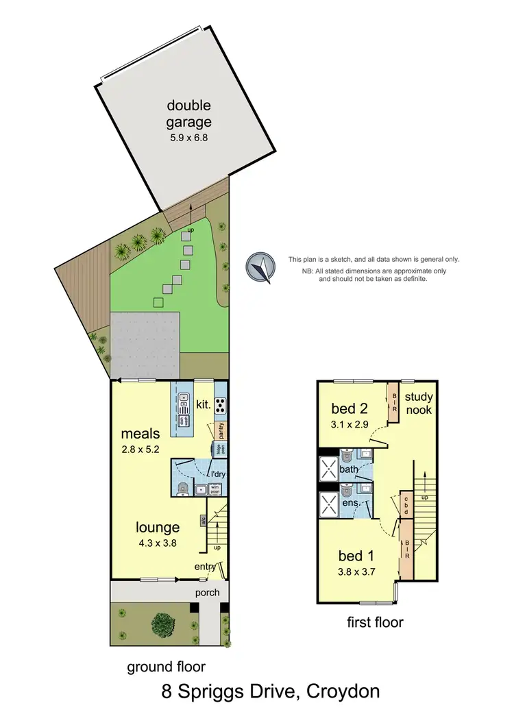 Floorplan of Homely townhouse listing, 8 Spriggs Drive, Croydon VIC 3136
