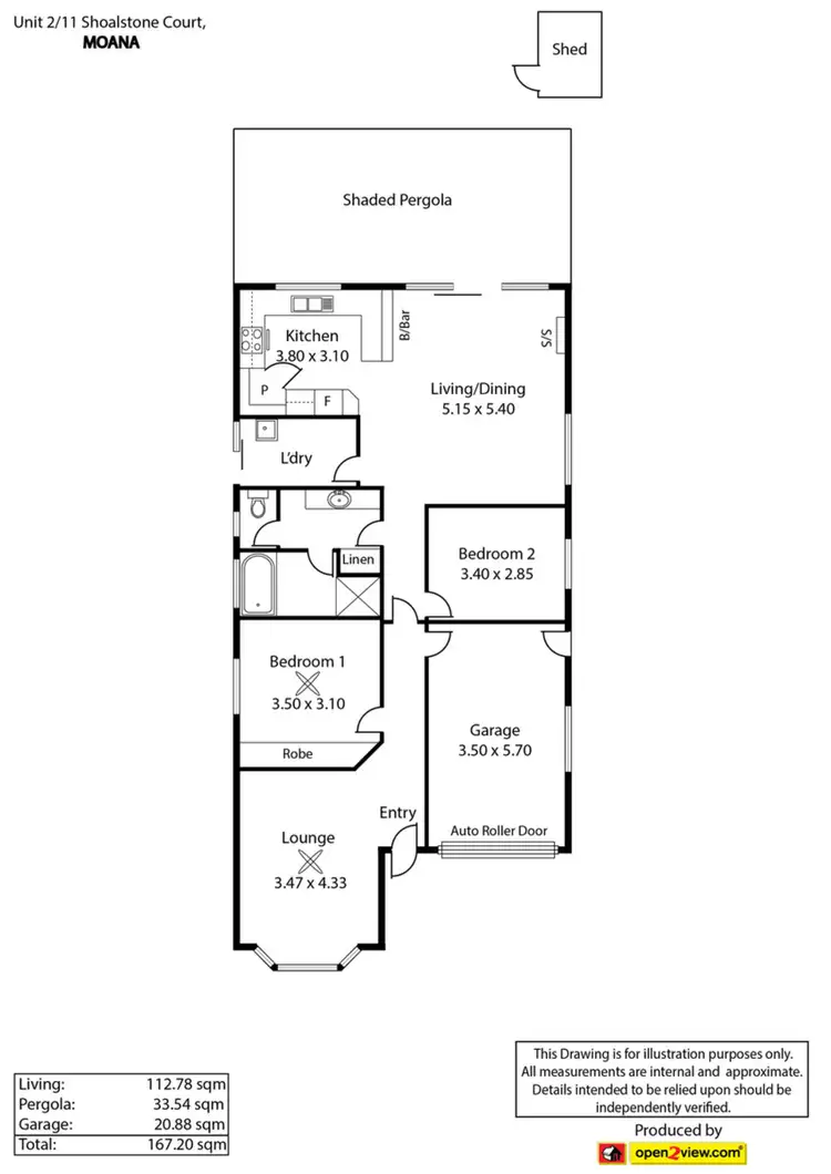 Floorplan of Homely unit listing, 2/11 Shoalstone Court, Moana SA 5169