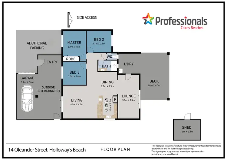 Floorplan of Homely house listing, 14 Oleander Street, Holloways Beach QLD 4878