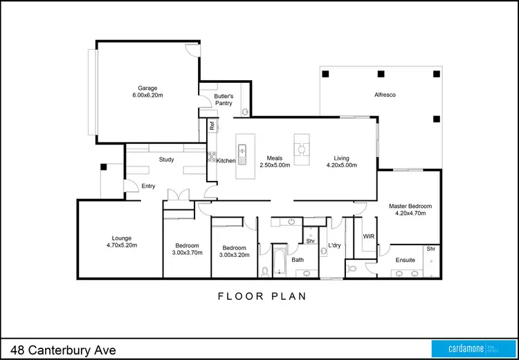 Floorplan of Homely house listing, 48 Canterbury Avenue, Shepparton VIC 3630