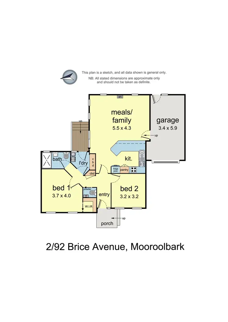 Floorplan of Homely unit listing, 2/92 Brice Avenue, Mooroolbark VIC 3138