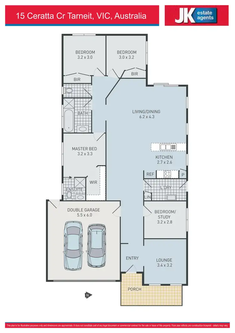 Floorplan of Homely house listing, 15 Ceratta Crescent, Tarneit VIC 3029