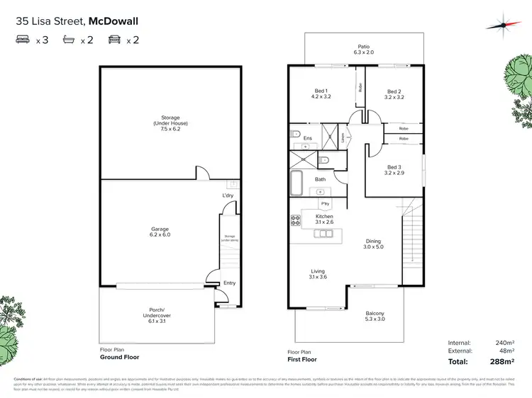 Floorplan of Homely townhouse listing, 35 Lisa Street, Mcdowall QLD 4053