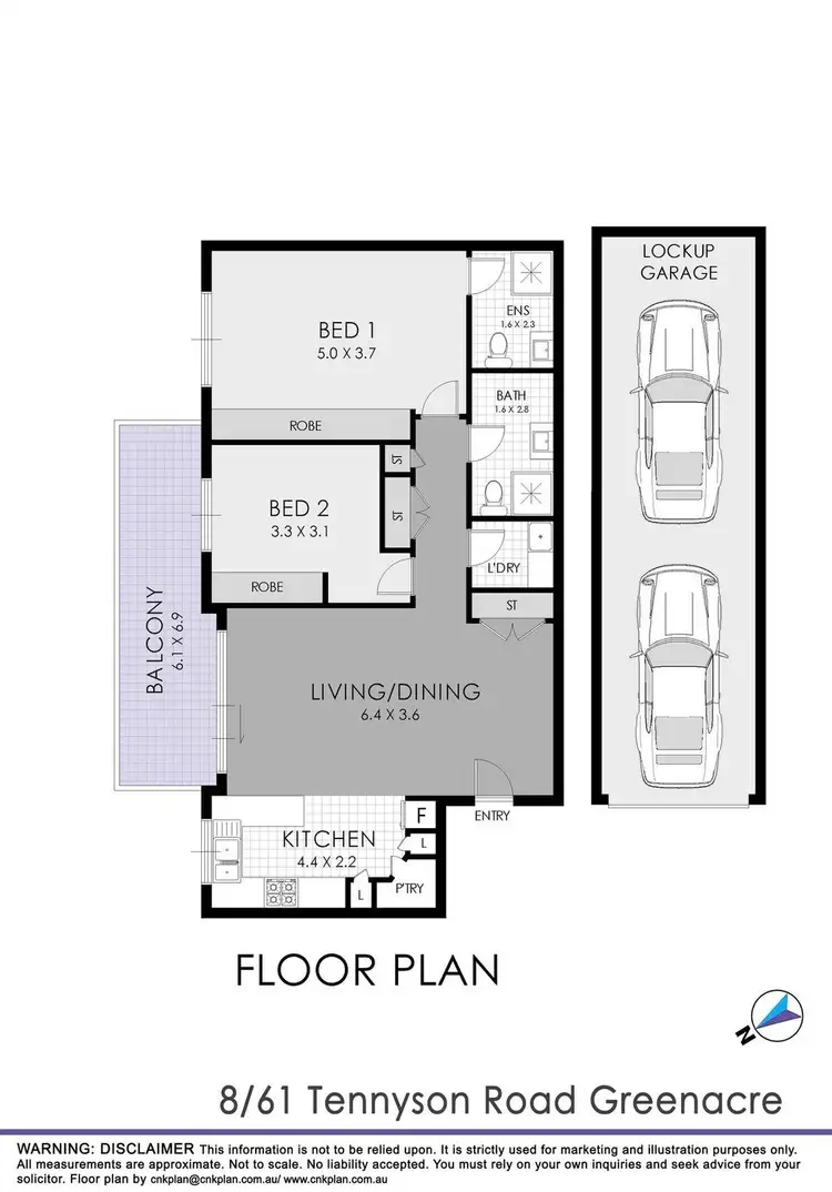 Floorplan of Homely apartment listing, 8/61 Tennyson Road, Greenacre NSW 2190