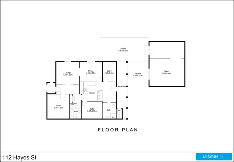 Floorplan of Homely house listing, 112 Hayes Street, Shepparton VIC 3630