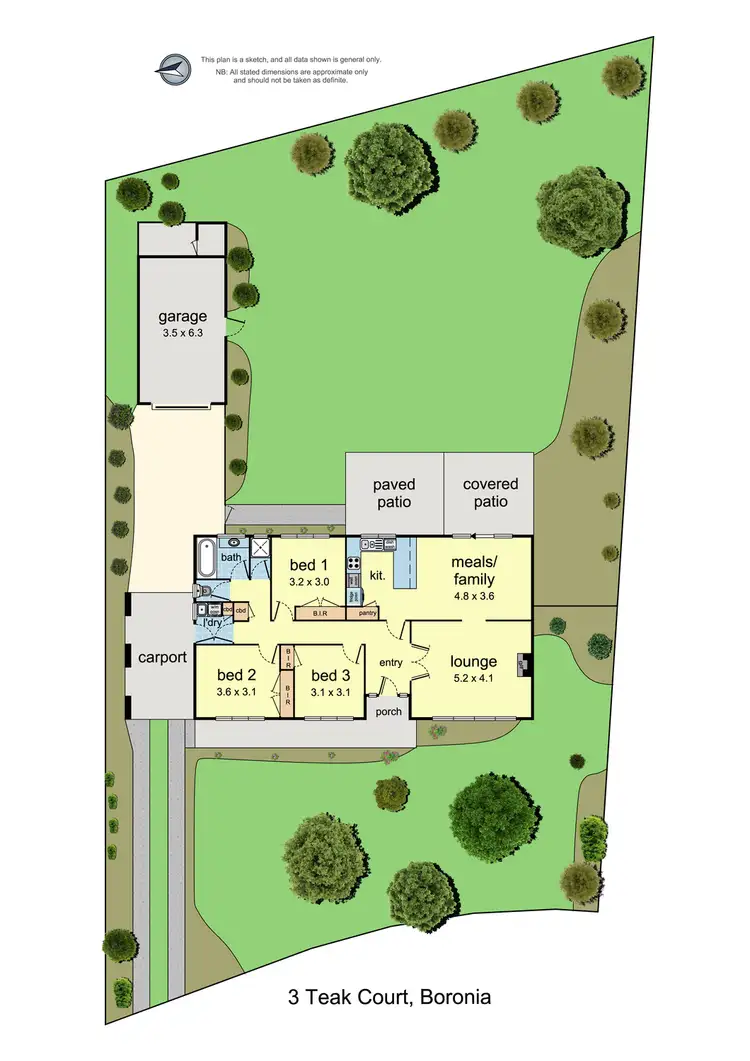 Floorplan of Homely house listing, 3 Teak Court, Boronia VIC 3155