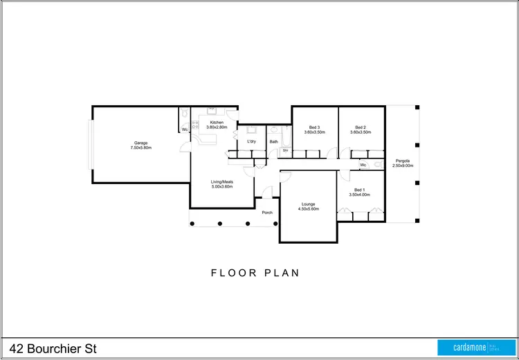 Floorplan of Homely house listing, 42 Bourchier Street, Shepparton VIC 3630