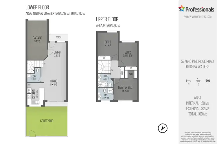 Floorplan of Homely townhouse listing, 57/643 Pine Ridge Road, Biggera Waters QLD 4216