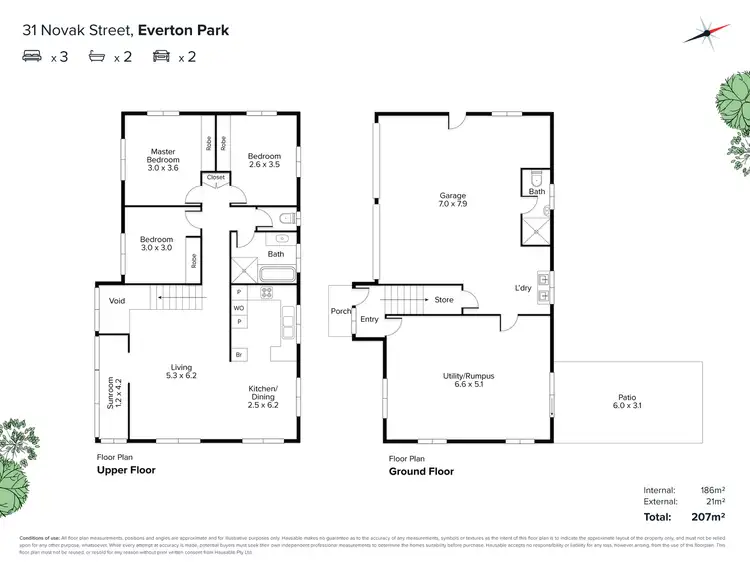 Floorplan of Homely house listing, 31 Novak Street, Everton Park QLD 4053