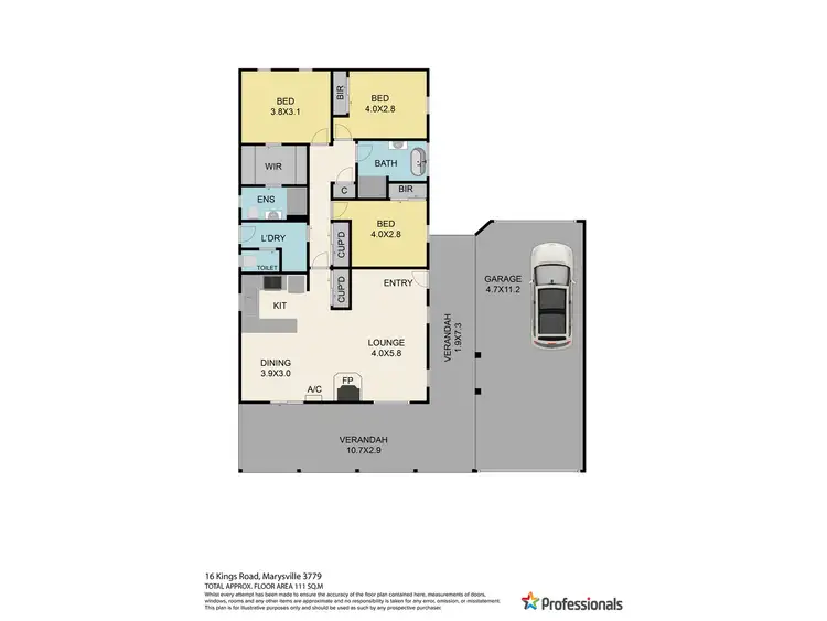 Floorplan of Homely house listing, 16 Kings Road, Marysville VIC 3779