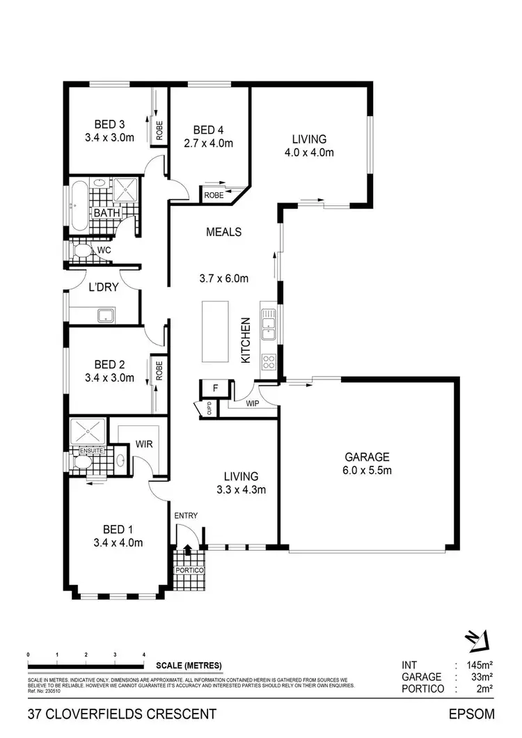 Floorplan of Homely house listing, 37 Cloverfields Crescent, Epsom VIC 3551