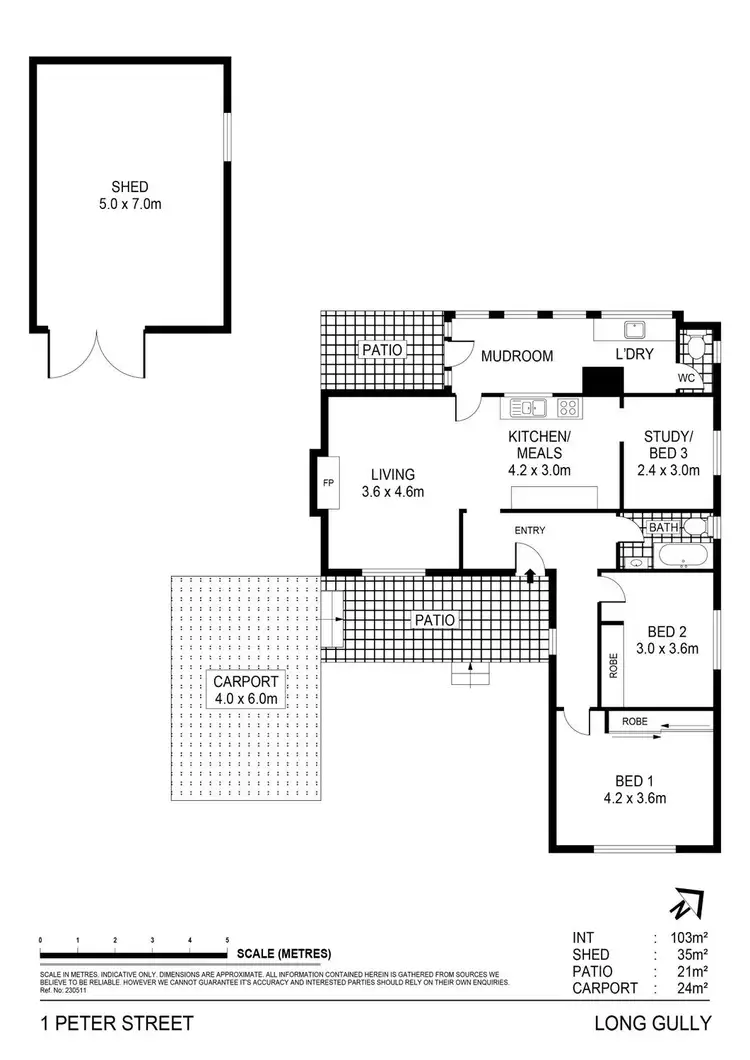 Floorplan of Homely house listing, 1 Peters Street, Long Gully VIC 3550