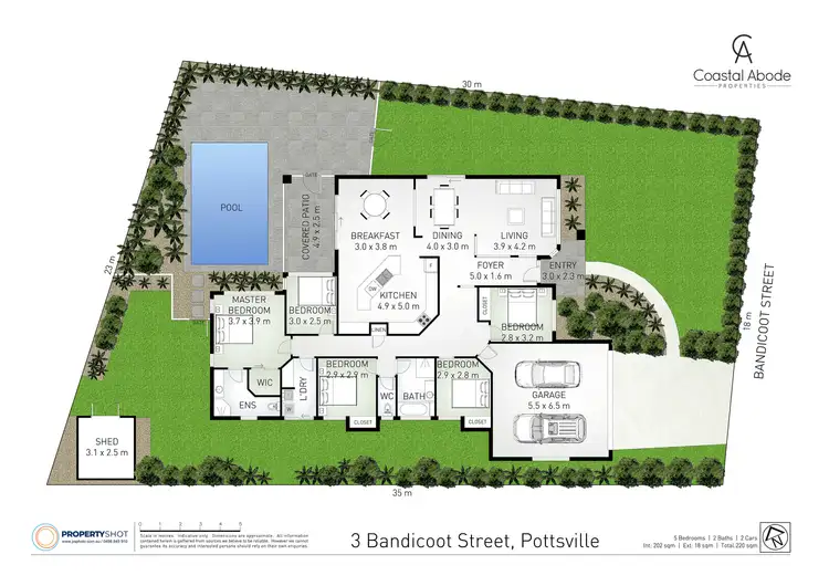 Floorplan of Homely house listing, 3 Bandicoot Street, Pottsville NSW 2489