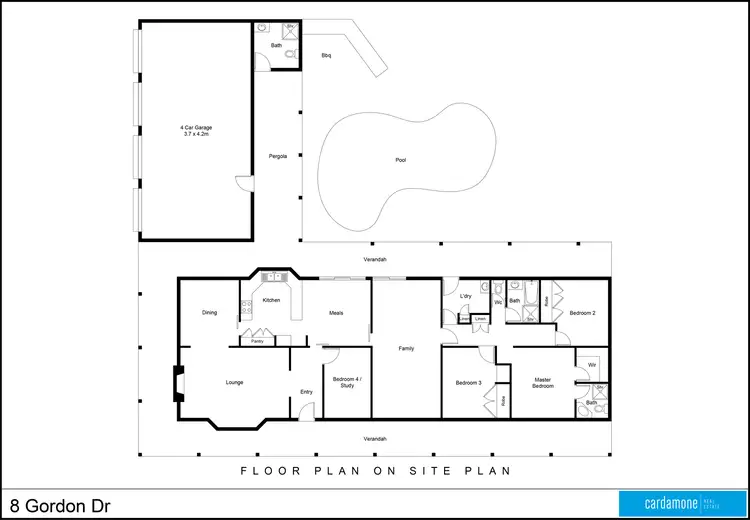 Floorplan of Homely house listing, 8 Gordon Drive, Kialla VIC 3631