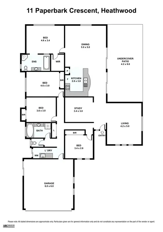 Floorplan of Homely house listing, 11 Paperbark Crescent, Heathwood QLD 4110