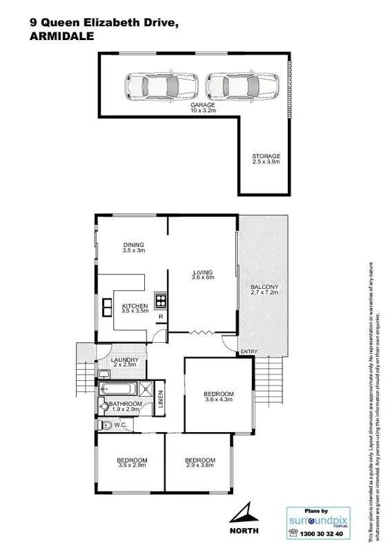 Floorplan of Homely house listing, 9 Queen Elizabeth Drive, Armidale NSW 2350