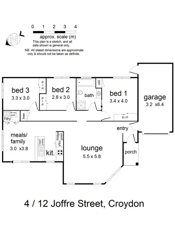 Floorplan of Homely townhouse listing, 4/12 Joffre Street, Croydon VIC 3136