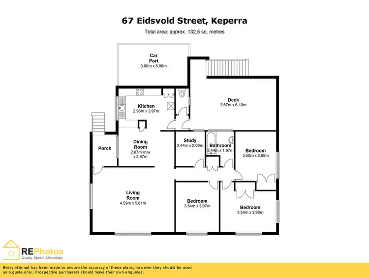Floorplan of Homely house listing, 67 Eidsvold Street, Keperra QLD 4054