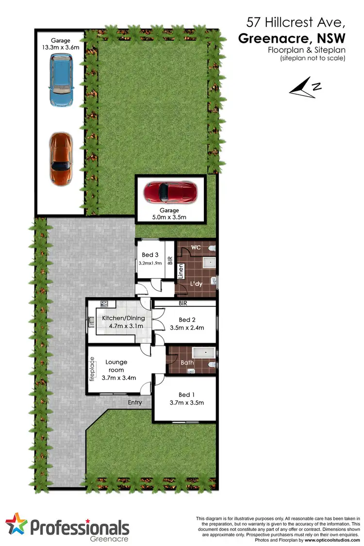 Floorplan of Homely house listing, 57 Hillcrest Avenue, Greenacre NSW 2190