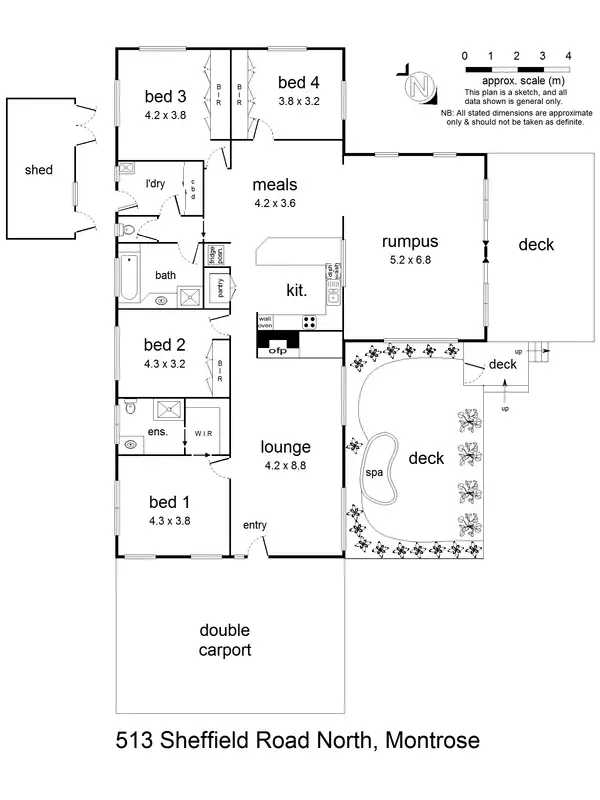 Floorplan of Homely house listing, 513 Sheffield Road, Montrose VIC 3765