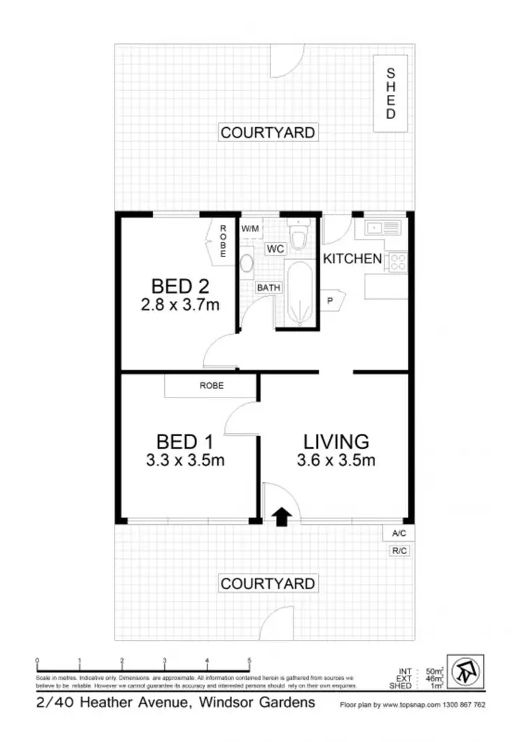Floorplan of Homely unit listing, 2/40 Heather Avenue, Windsor Gardens SA 5087