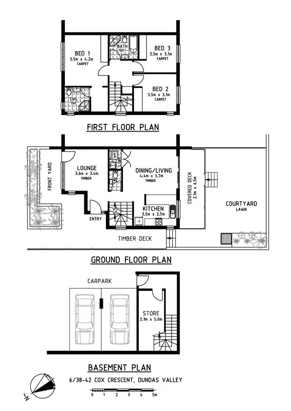 Floorplan of Homely townhouse listing, 6/38-42 Cox Crescent, Dundas Valley NSW 2117