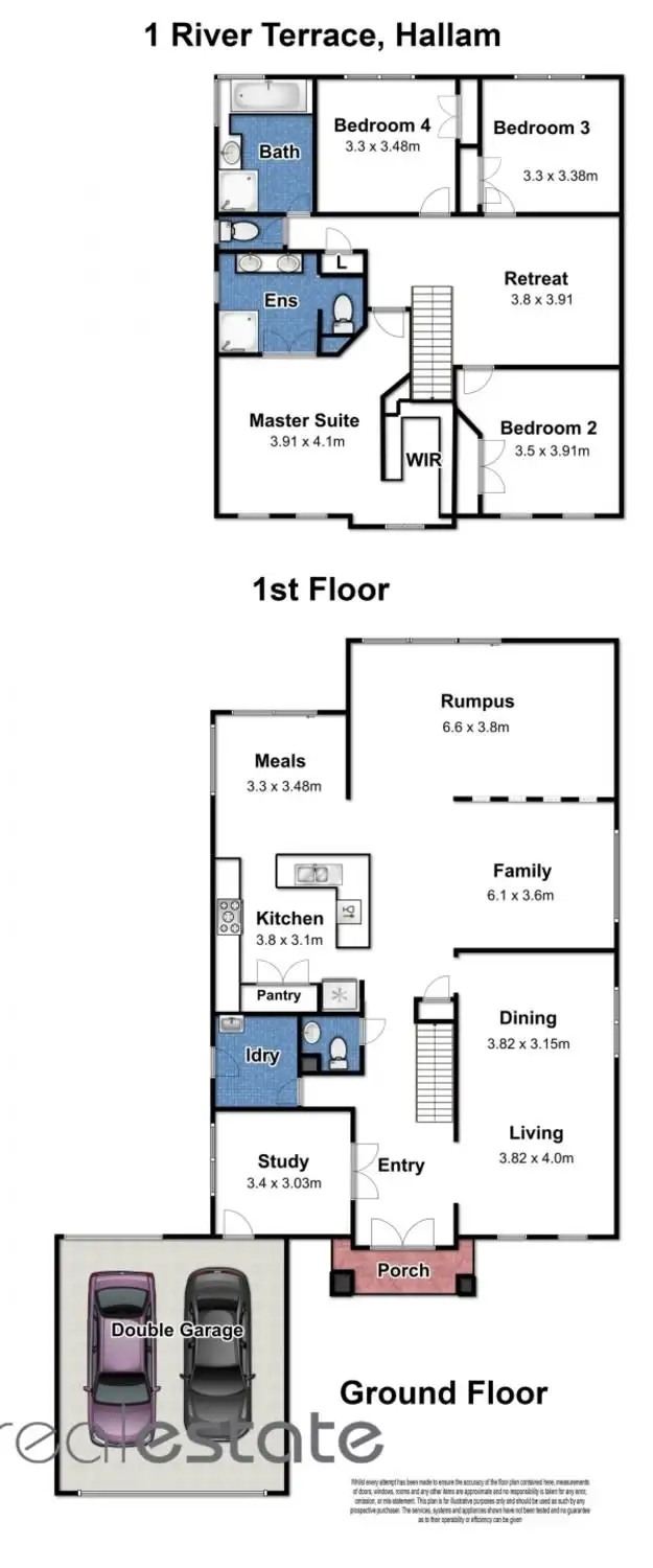 Floorplan of Homely house listing, 1 River Terrace, Hallam VIC 3803