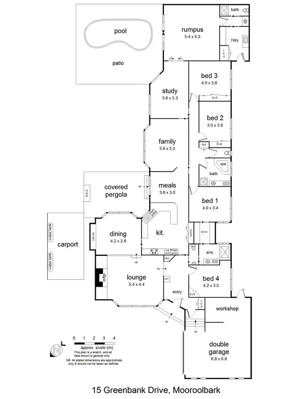 Floorplan of Homely house listing, 15 Greenbank Drive, Mooroolbark VIC 3138
