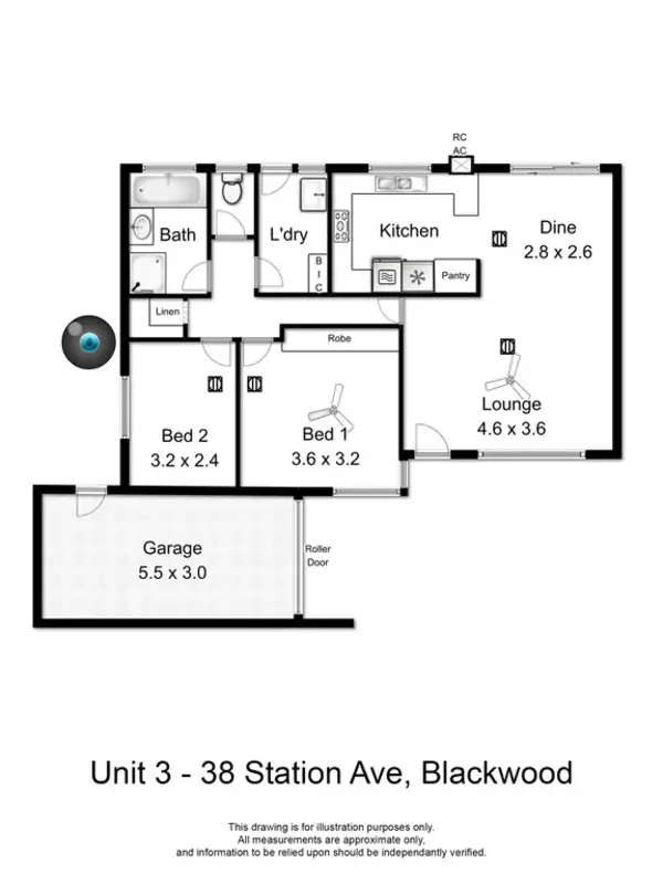 Floorplan of Homely unit listing, 3/38 Station Avenue, Blackwood SA 5051