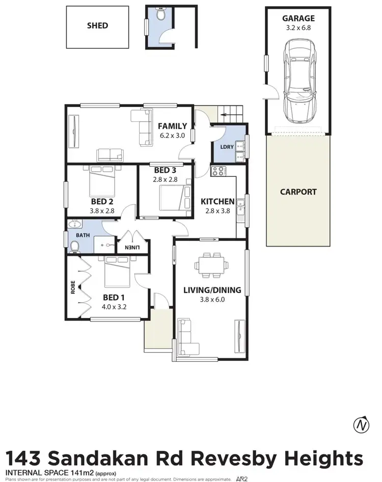 Floorplan of Homely house listing, 143 Sandakan Road, Revesby Heights NSW 2212