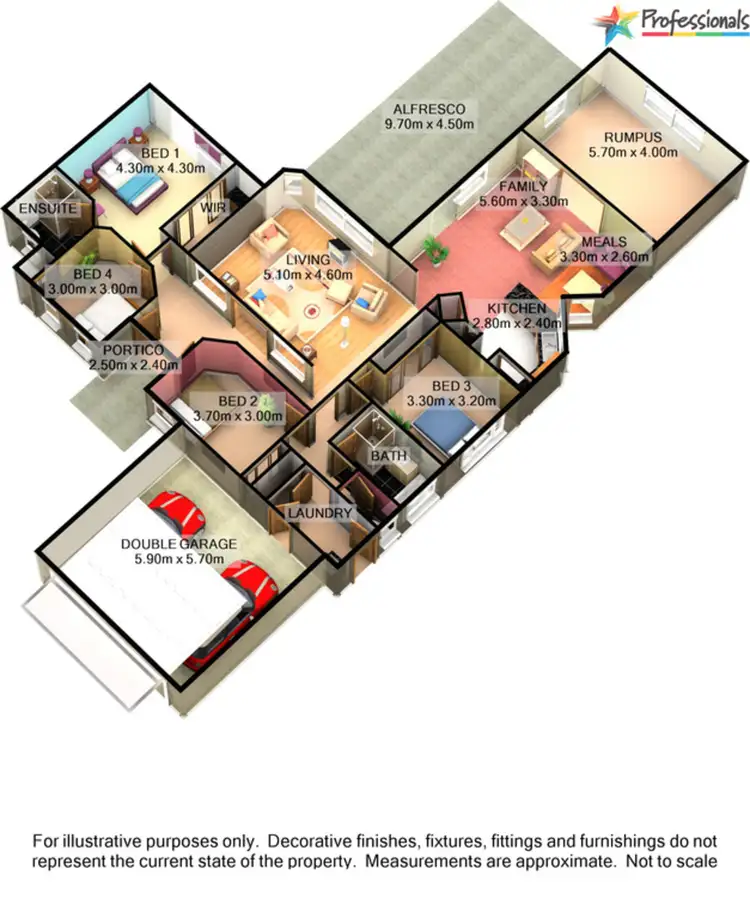 Floorplan of Homely house listing, 4 Boyd Court, Baranduda VIC 3691