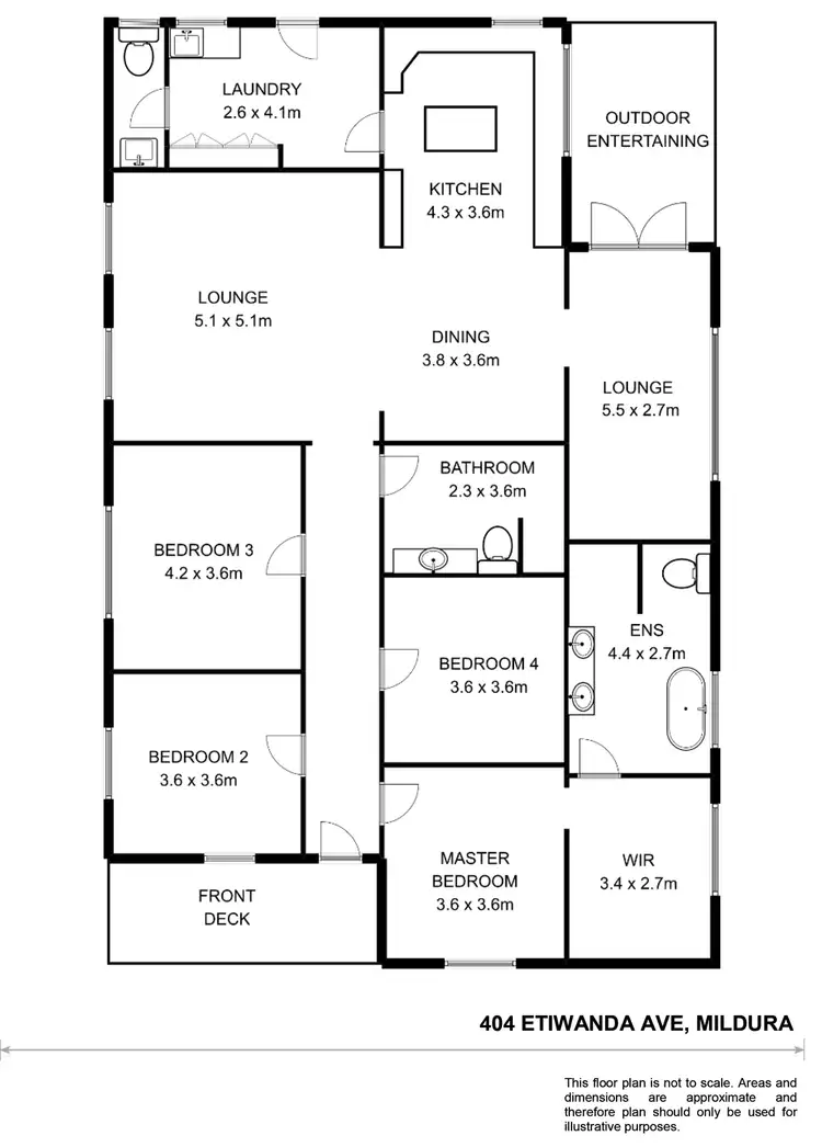 Floorplan of Homely house listing, 404 Etiwanda Avenue, Mildura VIC 3500