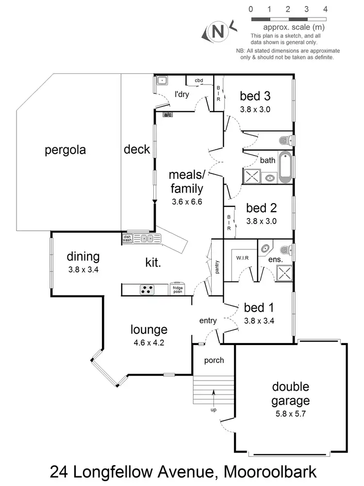 Floorplan of Homely house listing, 24 Longfellow Avenue, Mooroolbark VIC 3138