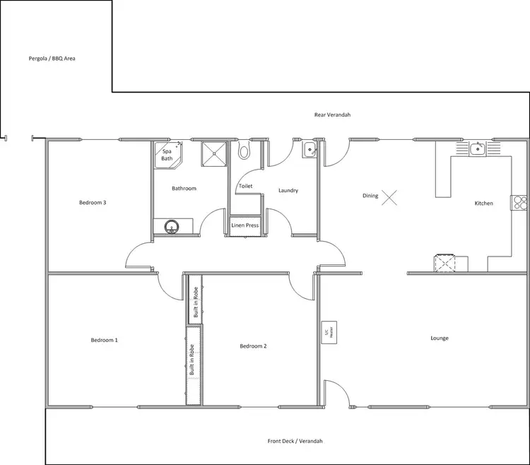 Floorplan of Homely house listing, 60 Ti-Tree Road, The Pines SA 5577