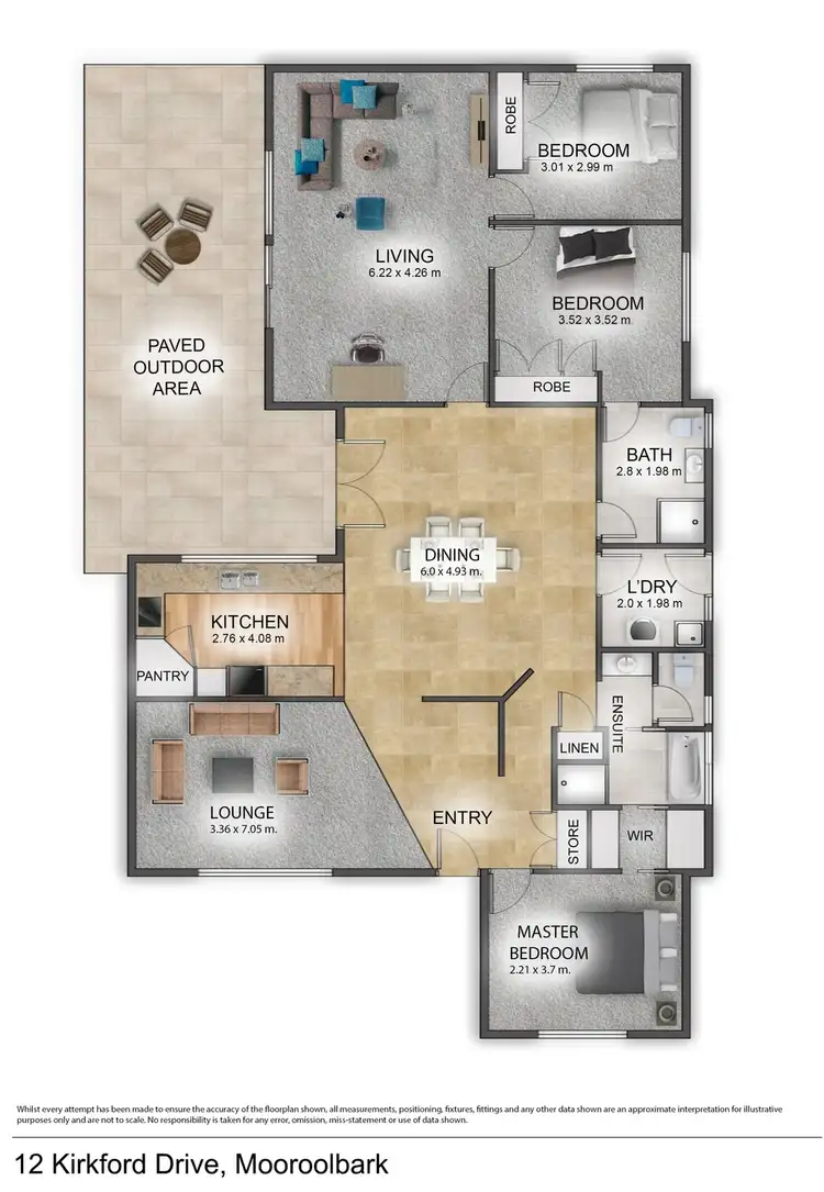 Floorplan of Homely house listing, 12 Kirkford Drive, Mooroolbark VIC 3138